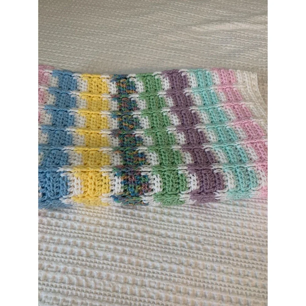 Crocheted Baby Afghan Crib Blanket